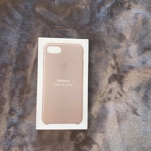 Leather Taupe iPhone 8 case